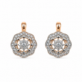 Anti-Tarnish Two-Tone Pave Star Medallion Drop Earrings - NK Creation