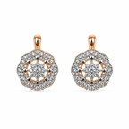 Anti-Tarnish Two-Tone Pave Star Medallion Drop Earrings - NK Creation