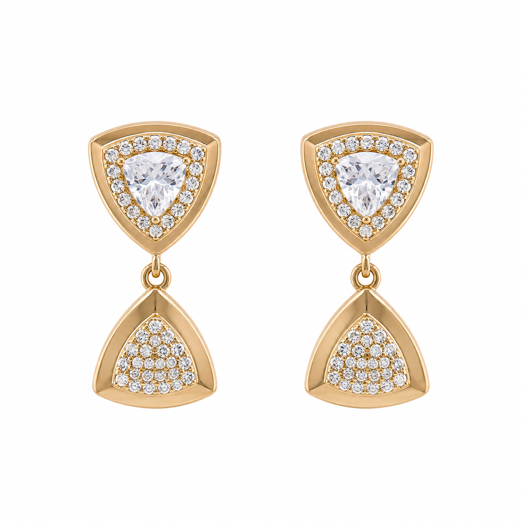 Anti-Tarnish Shield Design Earrings | NK Creation - NK Creation