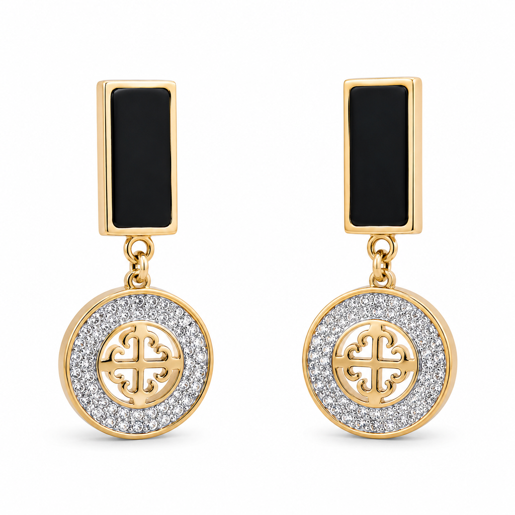 Anti-Tarnish Medallion Coin Earrings | NK Creation - NK Creation