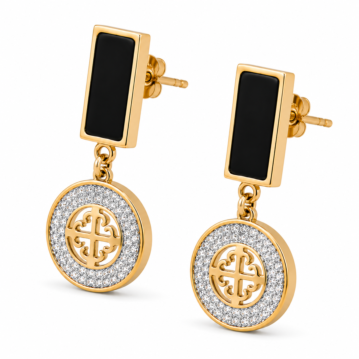 Anti-Tarnish Medallion Coin Earrings | NK Creation - NK Creation