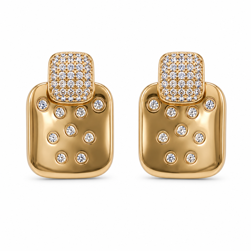Anti-Tarnish Gold Tone Stud Earrings | NK Creation - NK Creation
