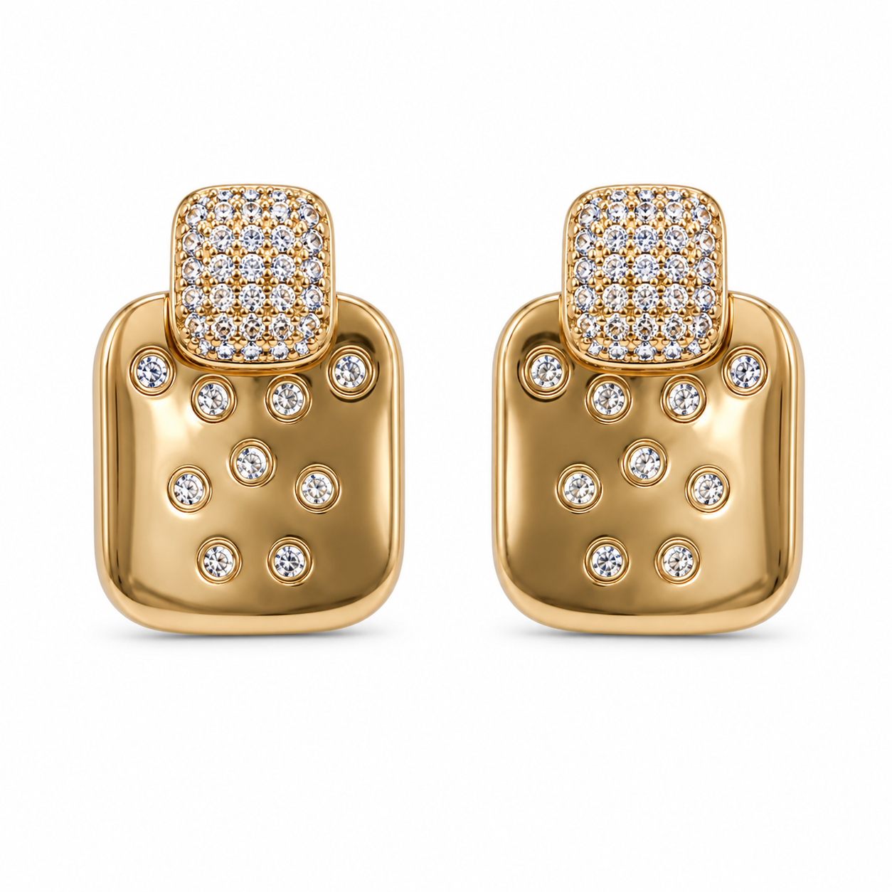 Anti-Tarnish Gold Tone Stud Earrings | NK Creation - NK Creation