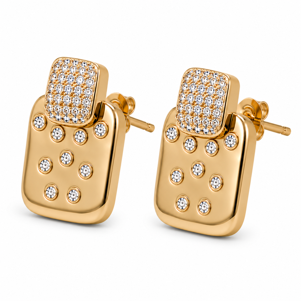 Anti-Tarnish Gold Tone Stud Earrings | NK Creation - NK Creation