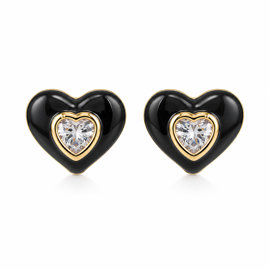 Anti-Tarnish Double Heart Earrings | NK Creation - NK Creation