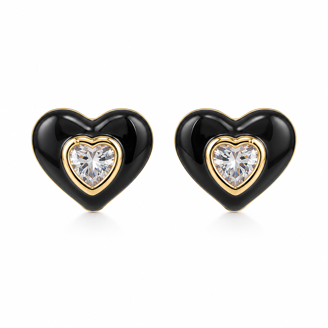Anti-Tarnish Double Heart Earrings | NK Creation - NK Creation