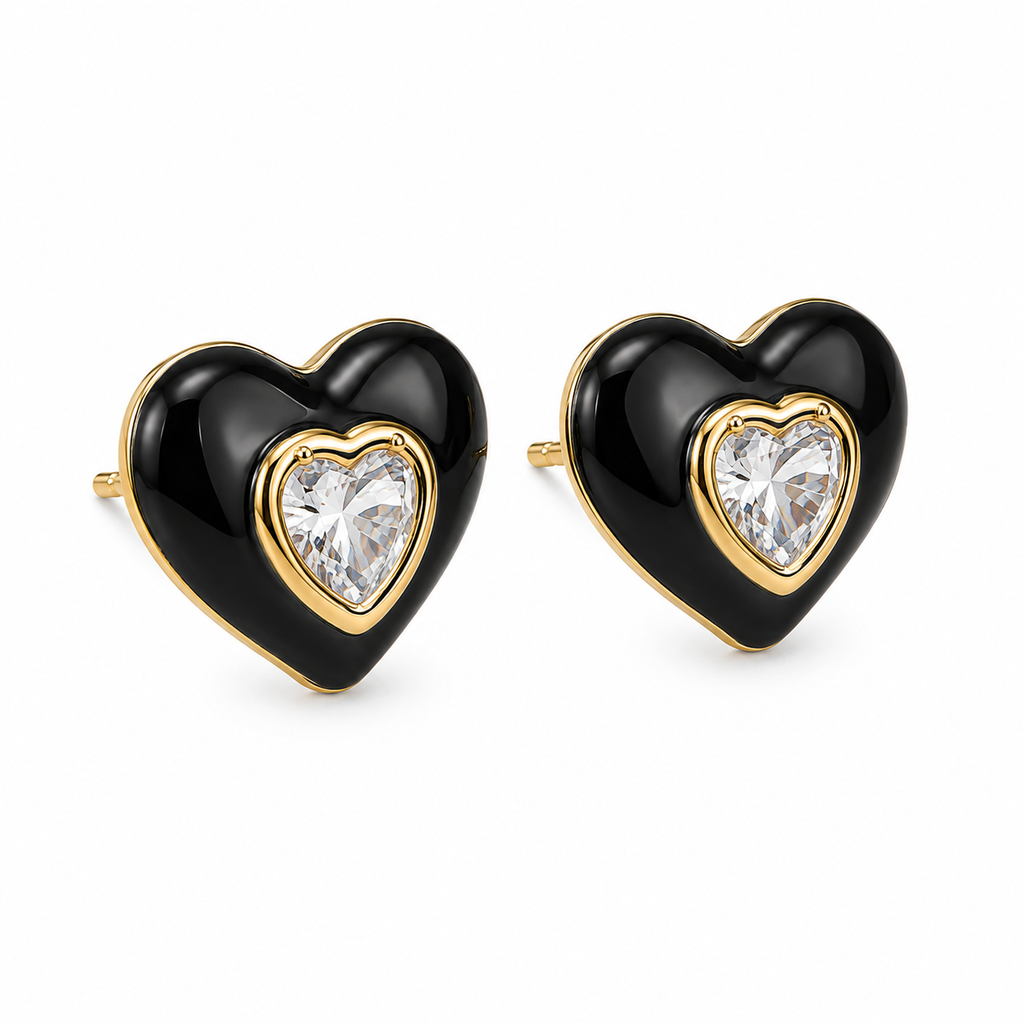 Anti-Tarnish Double Heart Earrings | NK Creation - NK Creation