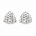 Anti-Tarnish Pearl Cluster Triangle Stud Earrings - NK Creation