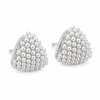 Anti-Tarnish Pearl Cluster Triangle Stud Earrings - NK Creation