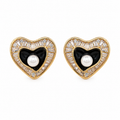 Anti-Tarnish Baguette Halo Heart Stud Earrings - NK Creation