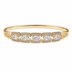 Anti-Tarnish Five-Stone Oval Kada - NK Creation