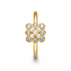 Anti-Tarnish Pearl & Crystal Cluster Ring - NK Creation