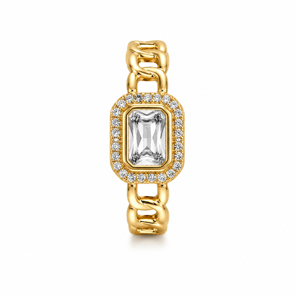 Anti-Tarnish Halo Design Ring | NK Creation - NK Creation