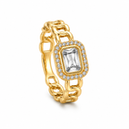 Anti-Tarnish Halo Design Ring | NK Creation - NK Creation